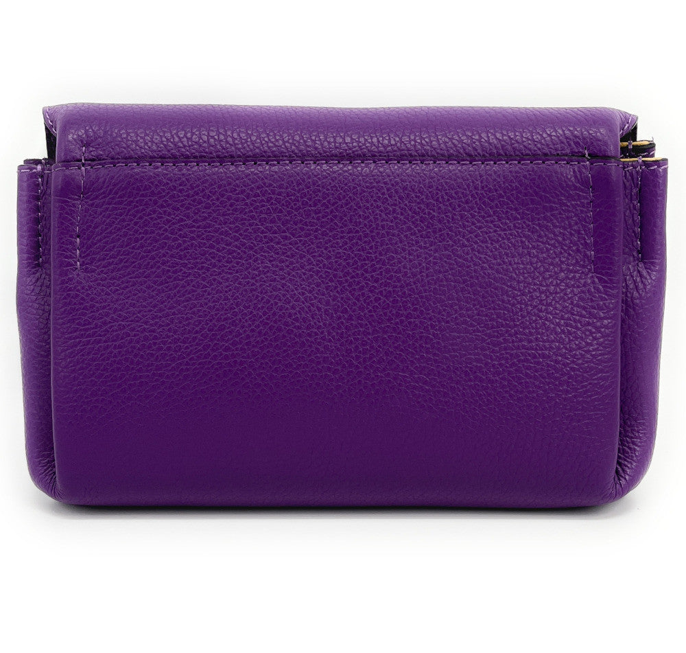 Sac trotteur en cuir grainé ORIGAMI Violet