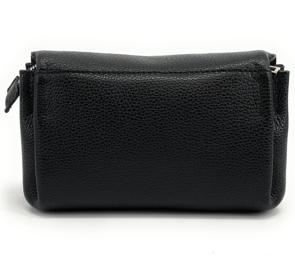 Sac trotteur en cuir grainé ORIGAMI Noir