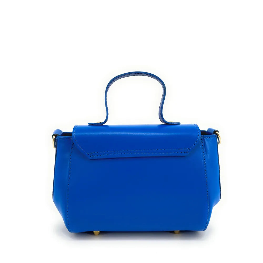 Sac trotteur en cuir lisse PRIM Bleu roi