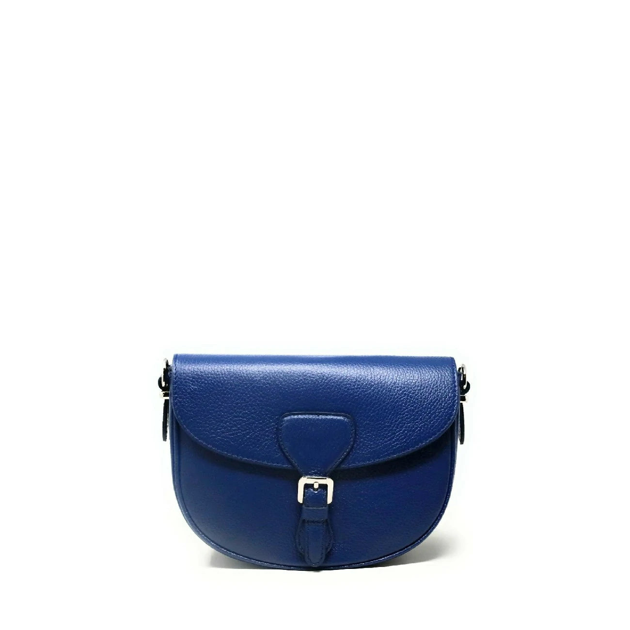 Sac trotteur en cuir grainé MASINA Bleu denim