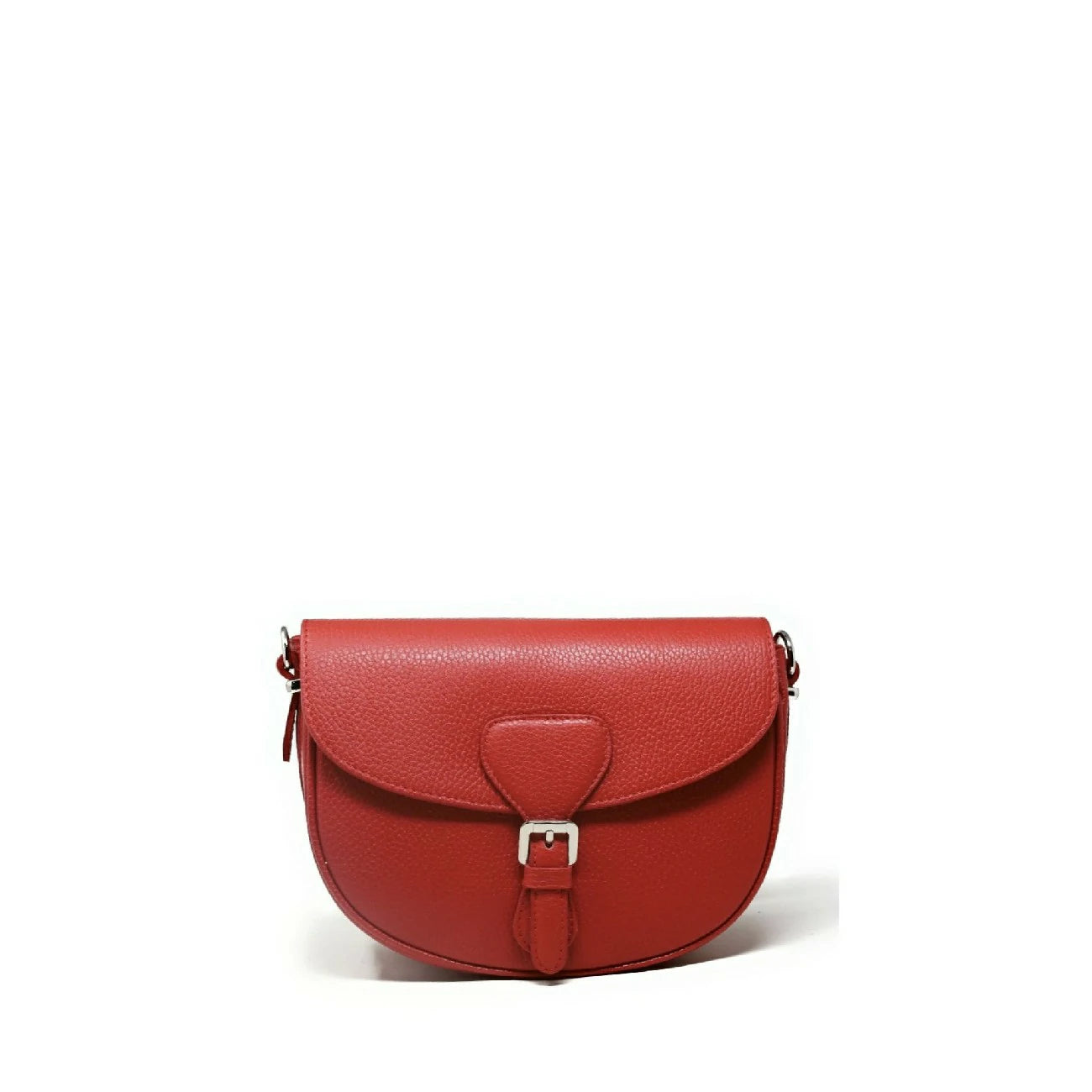 Borsa da trotto in pelle a grana MASINA Garance rossa