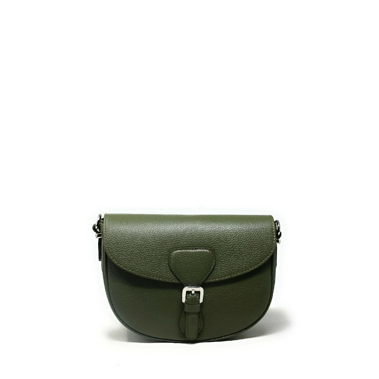 Sac trotteur en cuir grainé MASINA Vert kaki