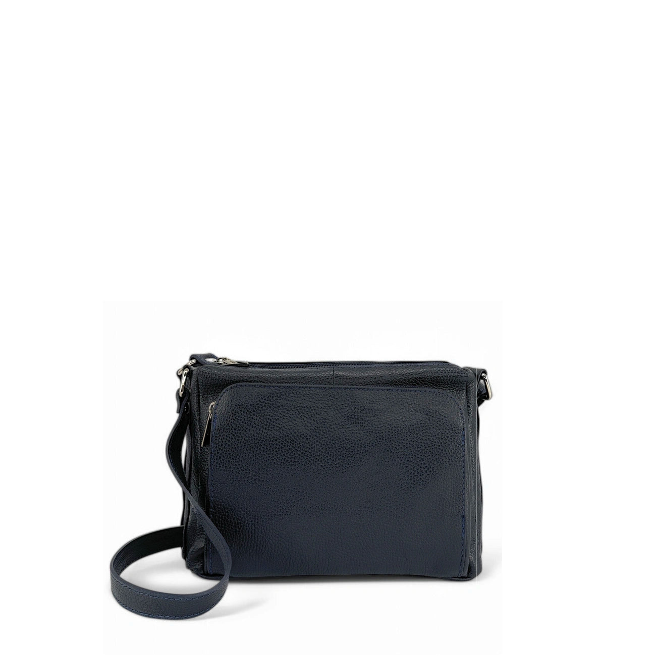 Bolso de cuero grano MANHATTAN Azul marino