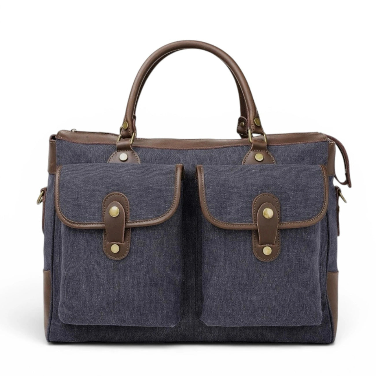 Sac week-end et voyage en cuir et toile AUSTERLITZ Noir