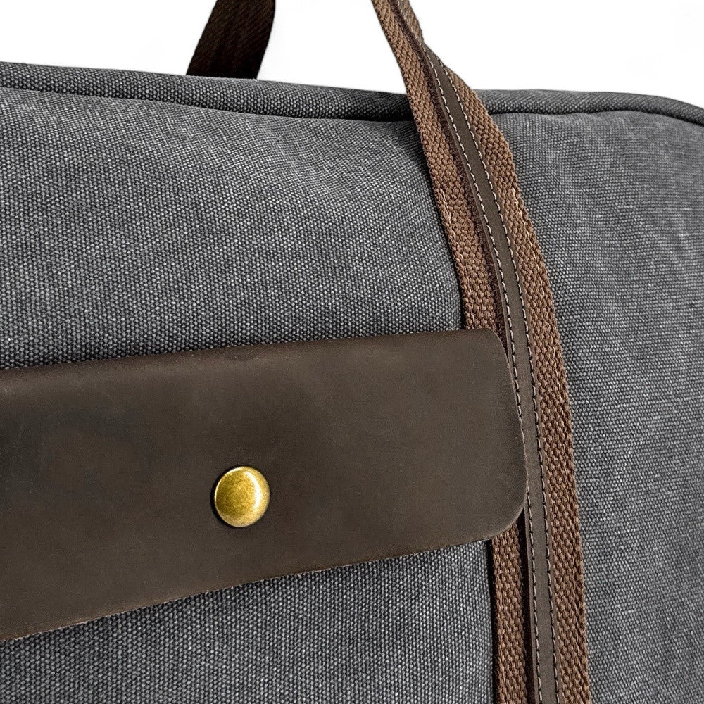 Sac week-end en toile et cuir PALAWAN Noir