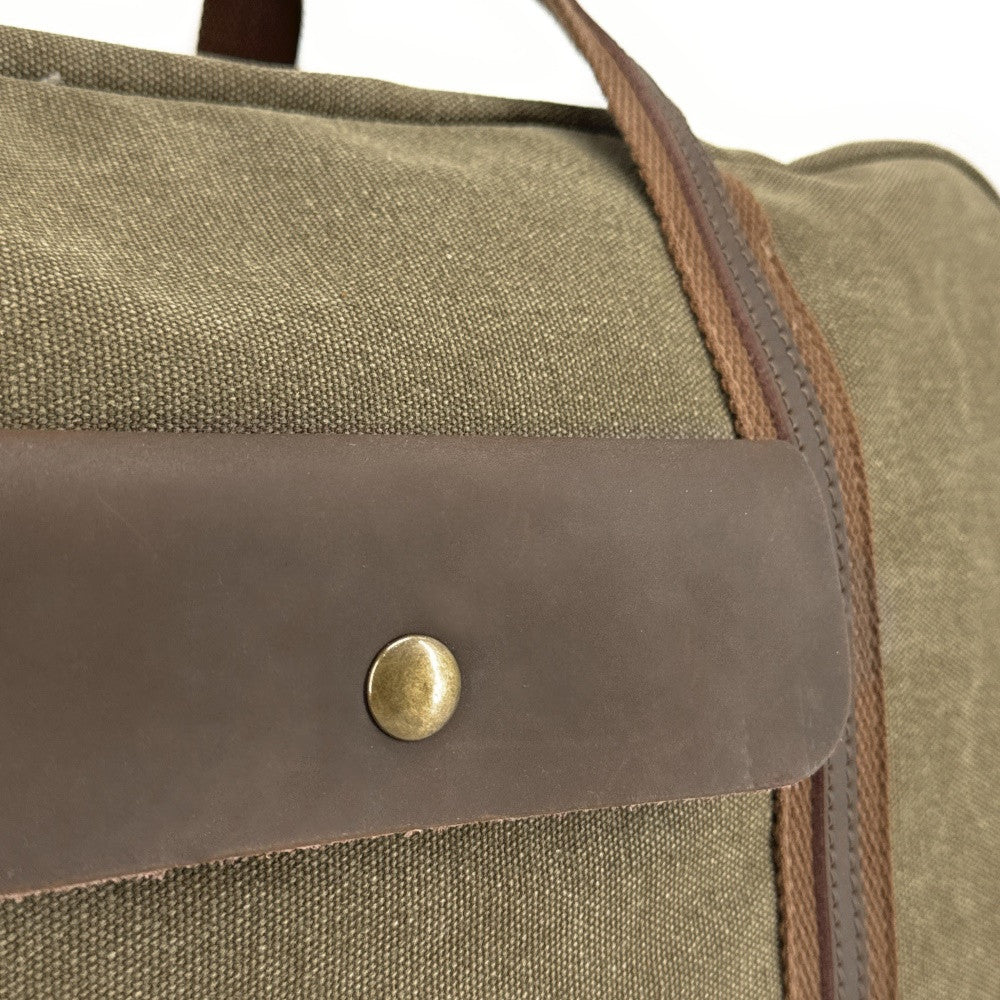 Sac week-end en toile et cuir PALAWAN Kaki