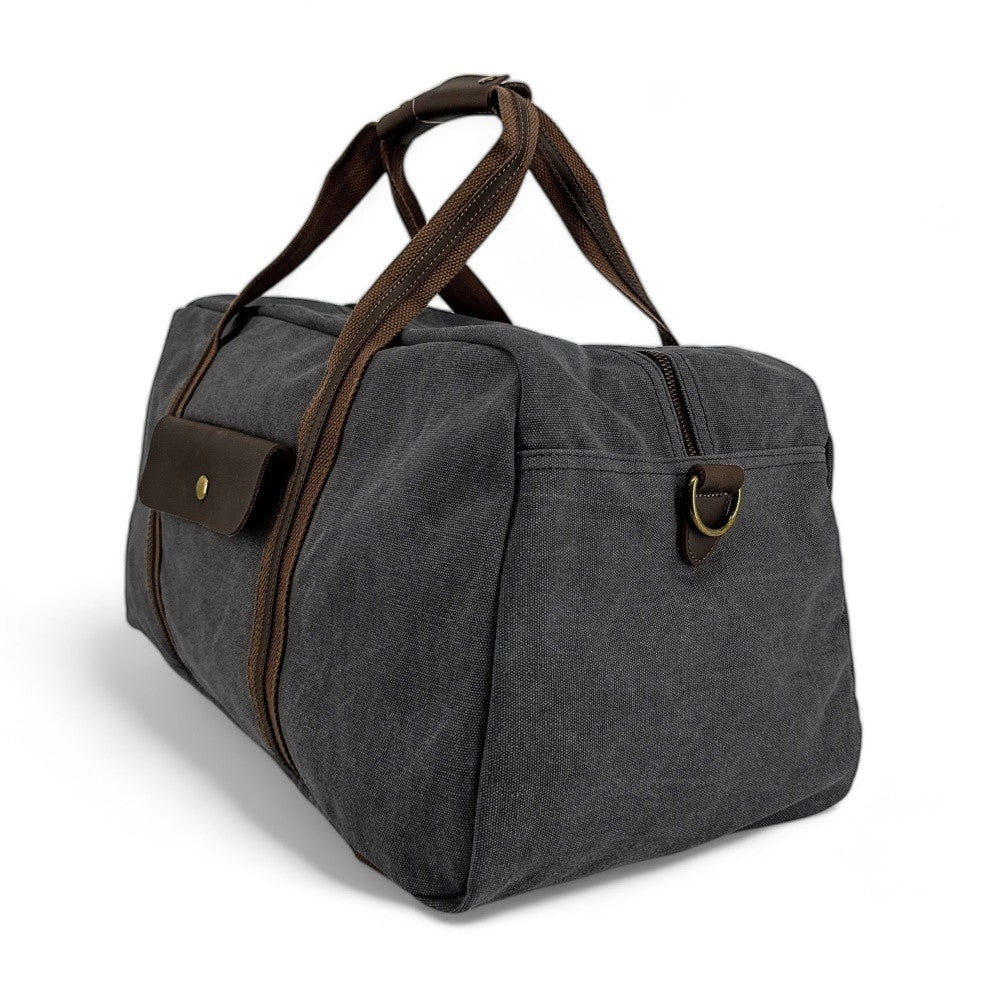 Sac week-end en toile et cuir PALAWAN Noir