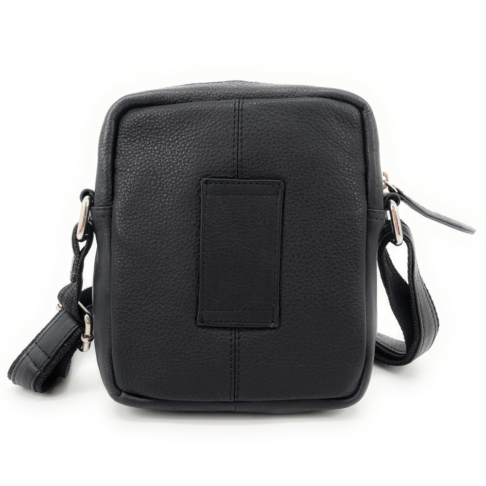Sacoche en cuir lisse TRINITY Noir