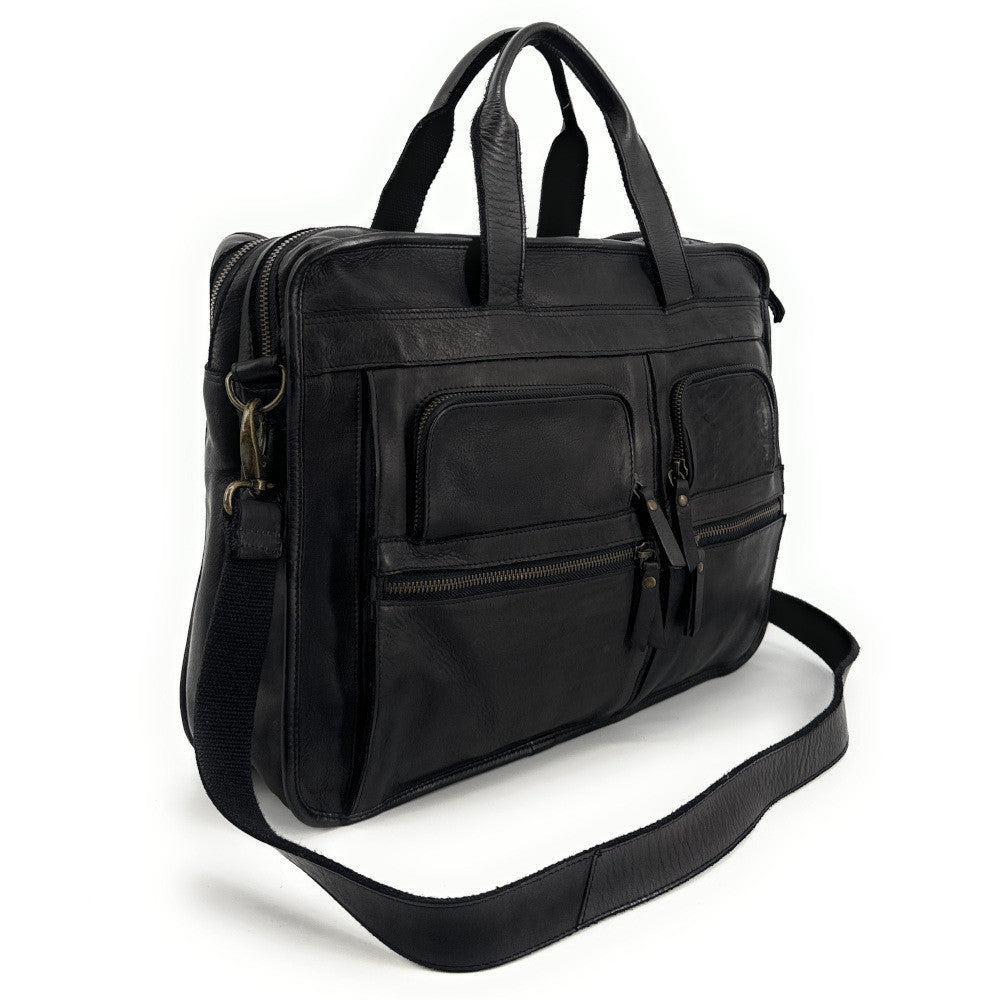 Sacoche en cuir vintage KENOBI Noir