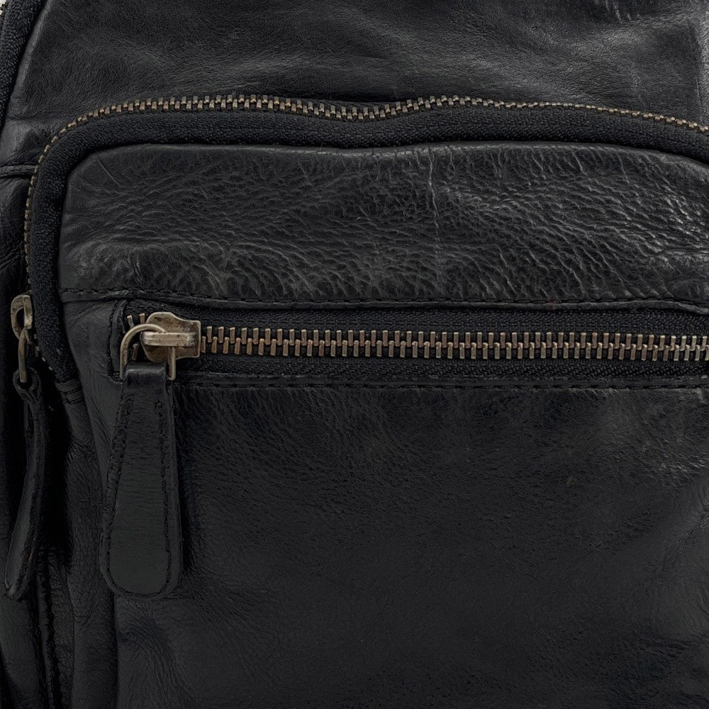 Sacoche en cuir vintage MISTER FRED Noir