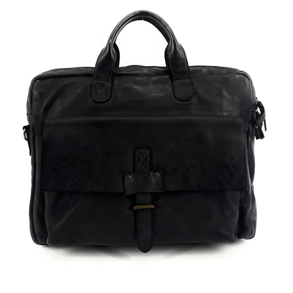 Sacoche en cuir vintage SOLO Noir