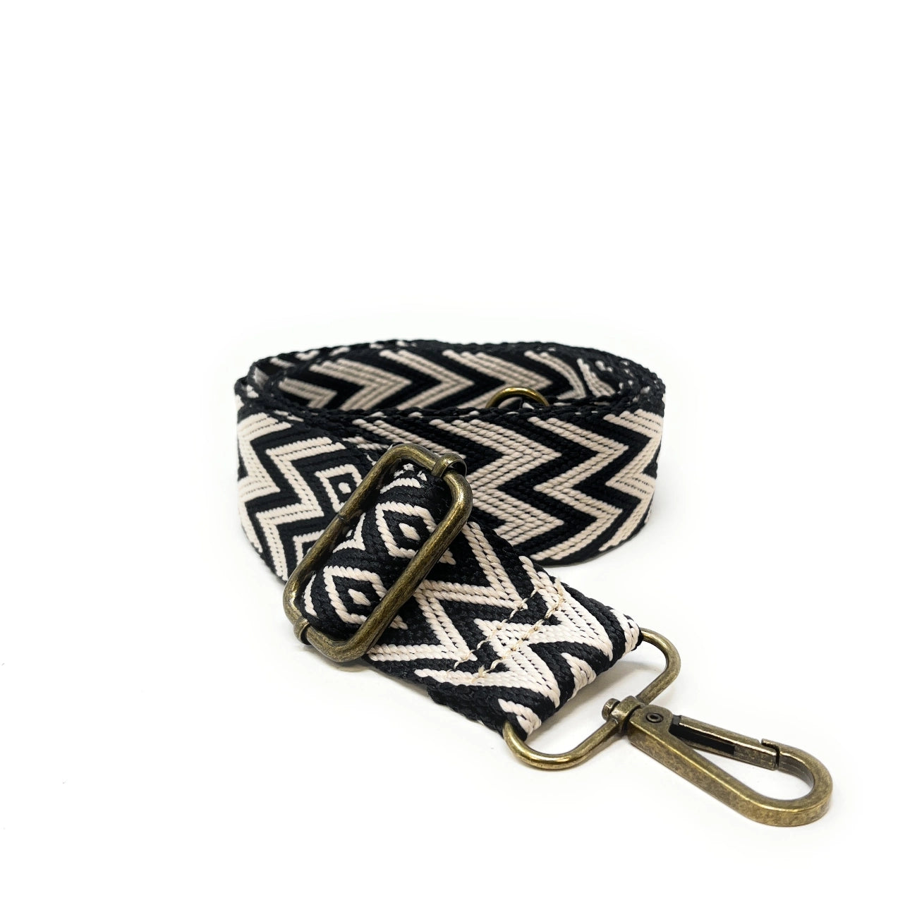 Tracolla rimovibile CHEVRON ottone Nero