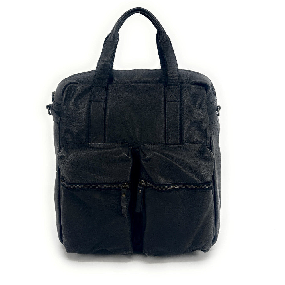 Sacoche en cuir vintage SKYWALKER Noir