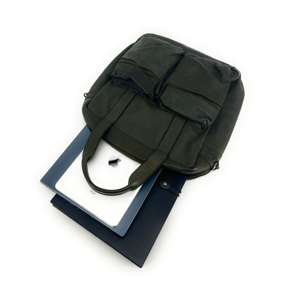 Sacoche en cuir vintage SKYWALKER Kaki