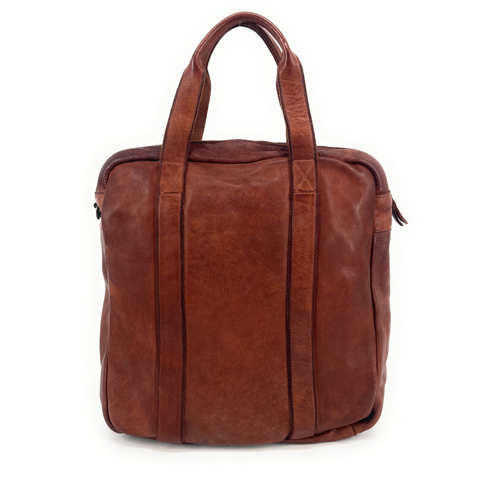Sacoche en cuir vintage SKYWALKER Camel foncé