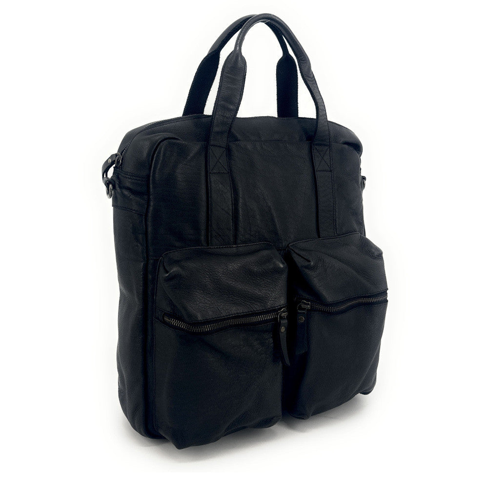 Sacoche en cuir vintage SKYWALKER Noir