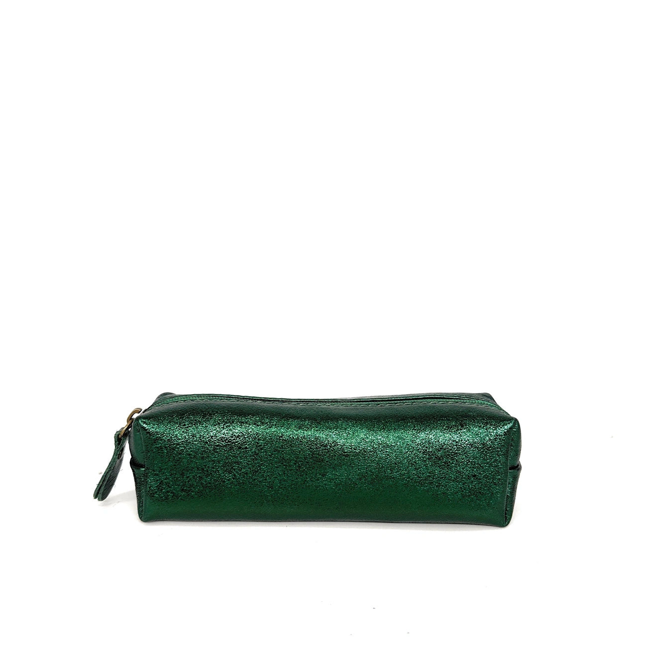 Estuche en piel tornasolada TICTOC GLOW Verde bosque tornasolado