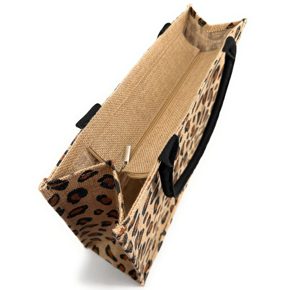 Sac cabas tote book en jute imprimée LE TOTE multicolore 6