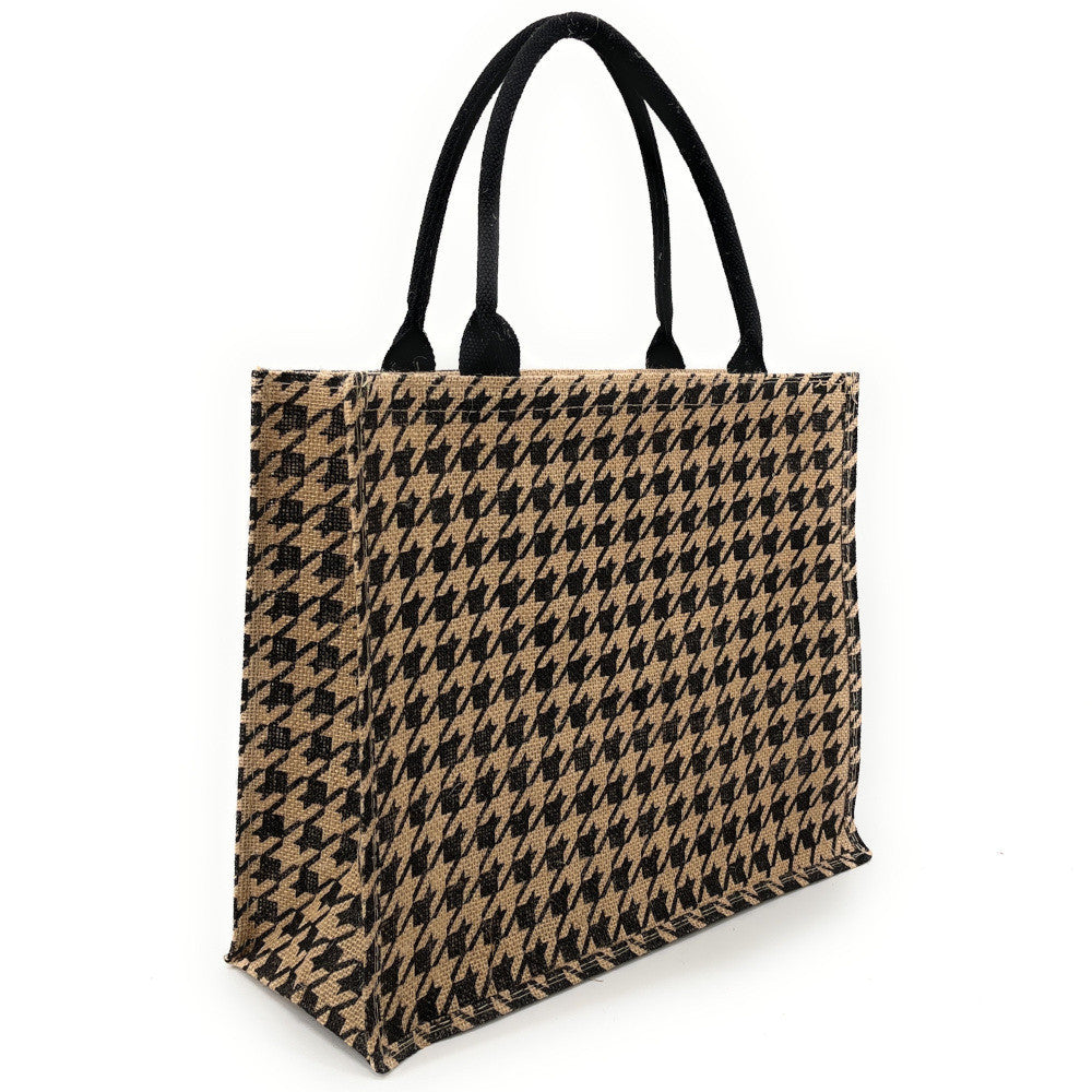 Sac cabas tote book en jute imprimée LE TOTE multicolore 2