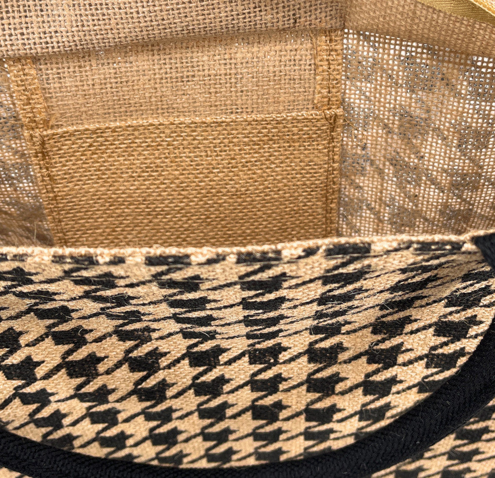 Sac cabas tote book en jute imprimée LE TOTE multicolore 2