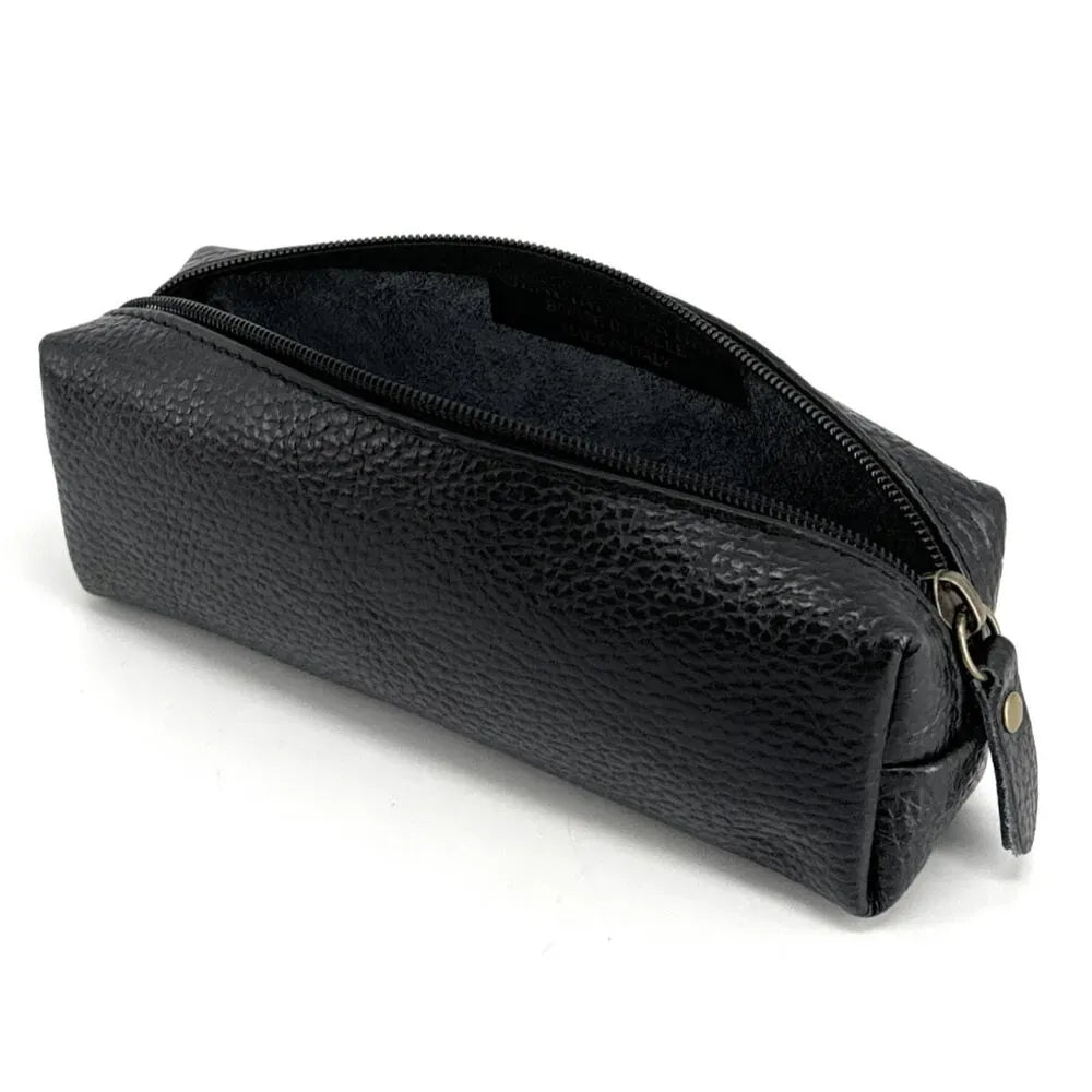 Trousse en cuir grainé TICTOC Noir