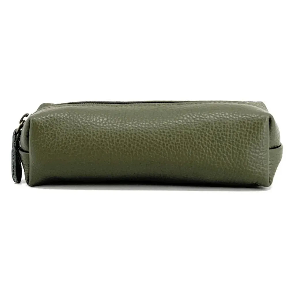 Trousse en cuir grainé TICTOC Kaki