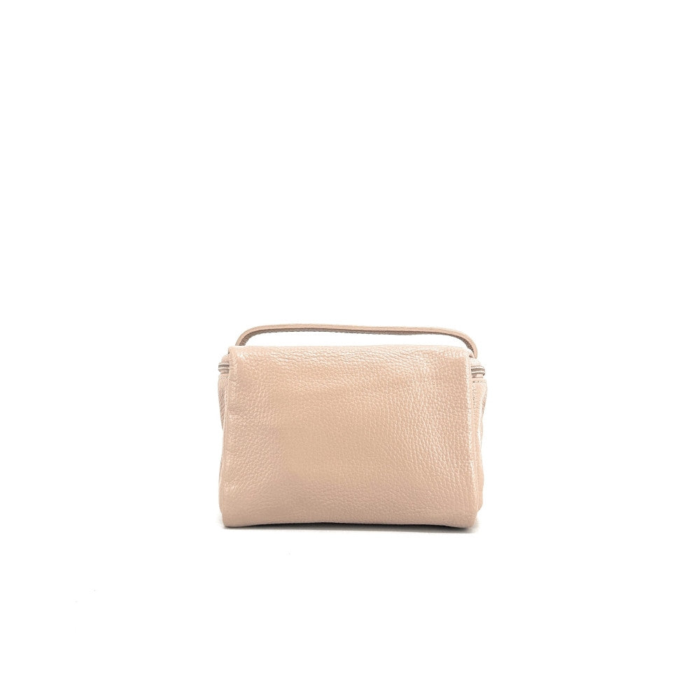 Trousse en cuir grainé VANITY Rose nude