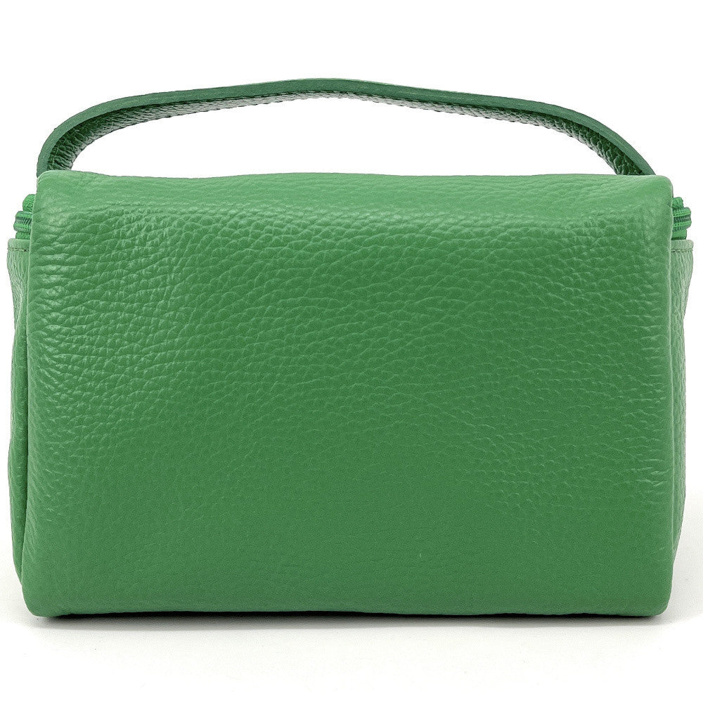 Trousse en cuir grainé VANITY Vert anglais