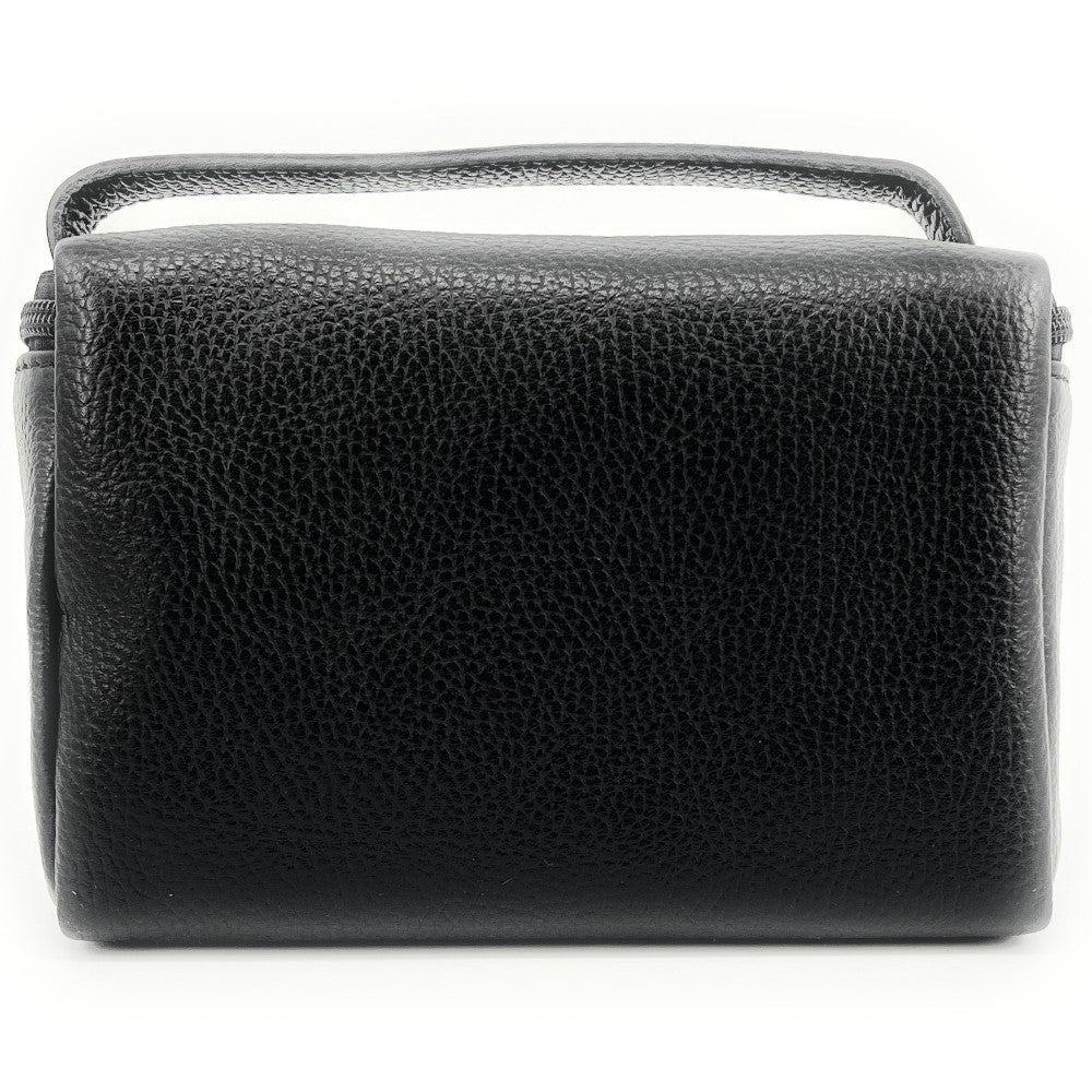 Trousse en cuir grainé VANITY Noir