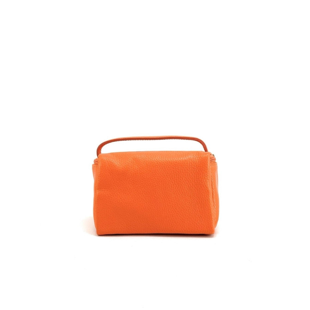Trousse en cuir grainé VANITY Orange