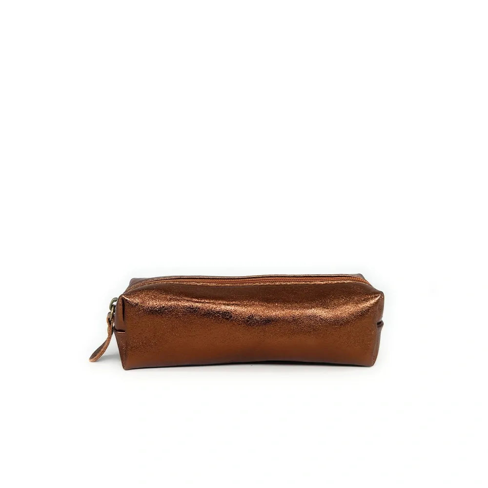 Trousse en cuir irisé TICTOC GLOW Bronze