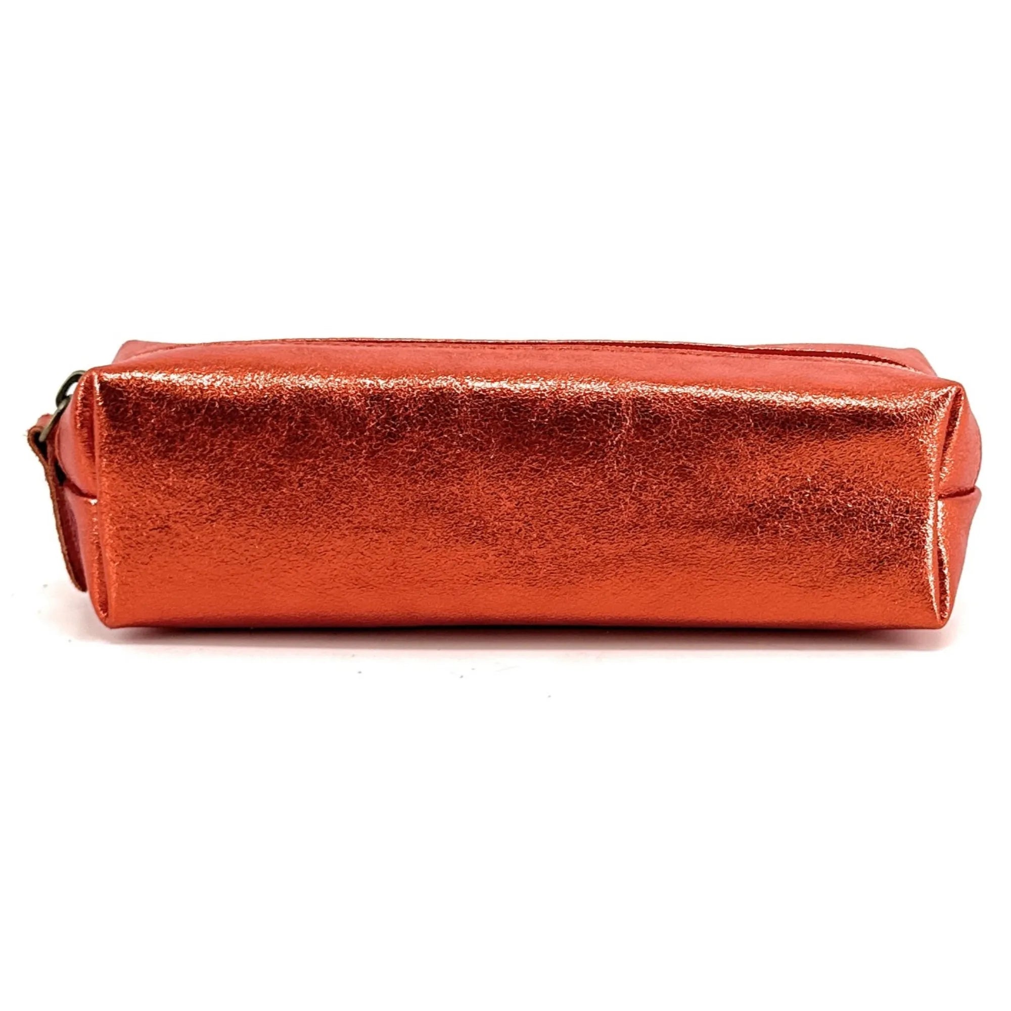 Trousse en cuir irisé TICTOC GLOW Orange irisé