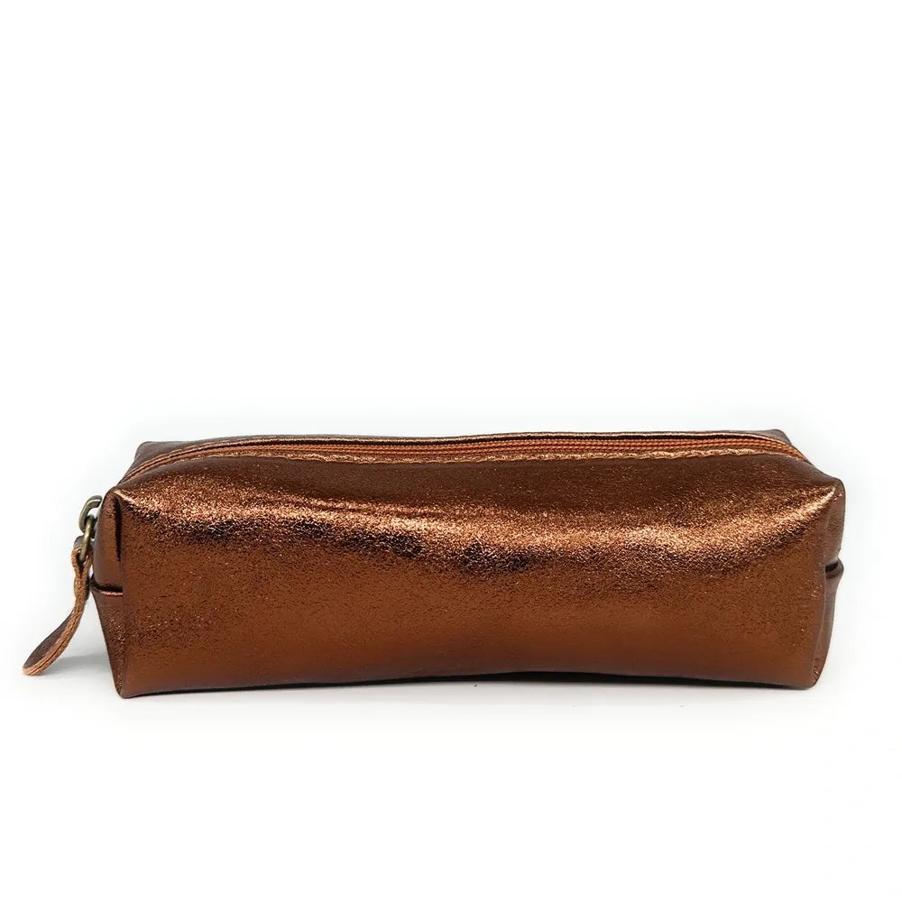 Trousse en cuir irisé TICTOC GLOW Bronze
