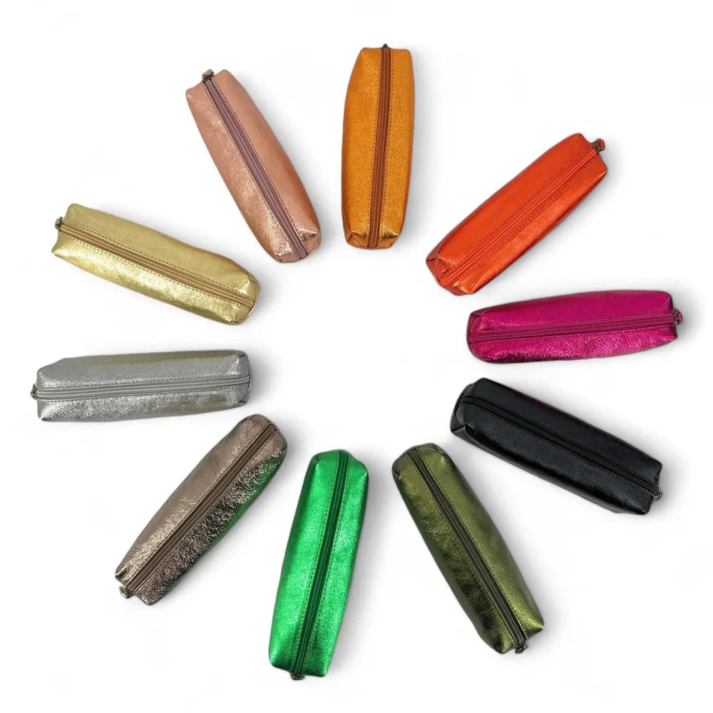 Trousse en cuir irisé TICTOC GLOW Cuivre