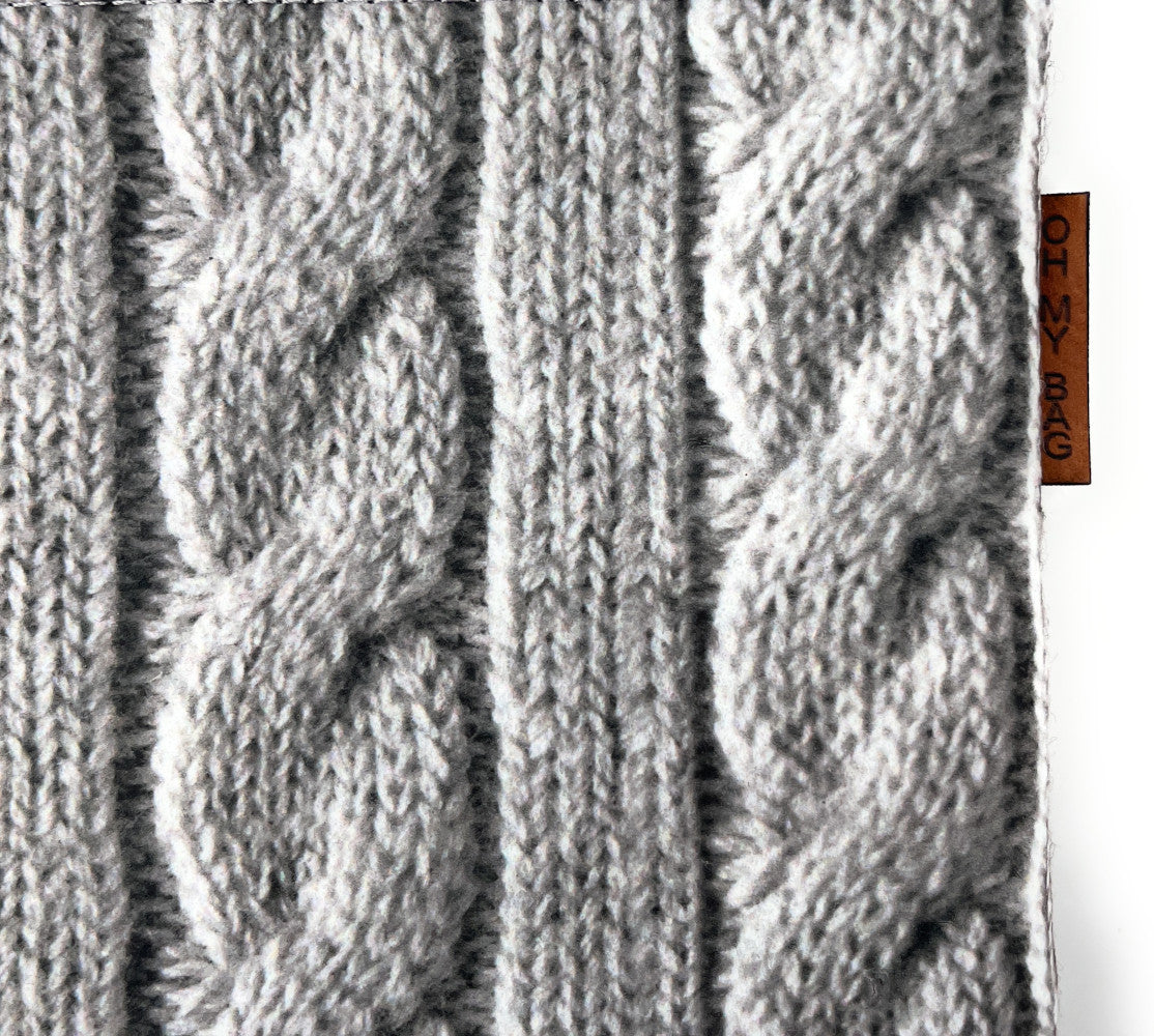 Trousse en feutrine écologique imprimée WARKOCZ Gris clair