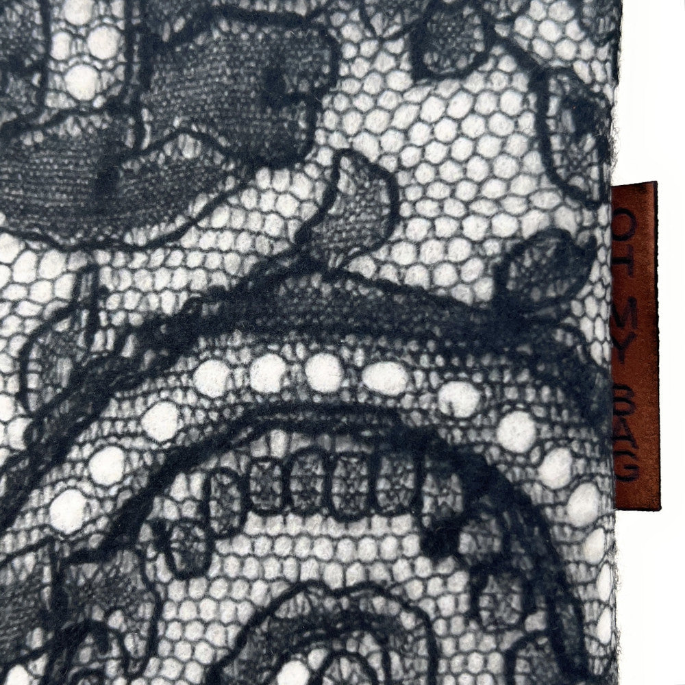 Trousse en feutrine écologique imprimée VICTORIA Gris foncé