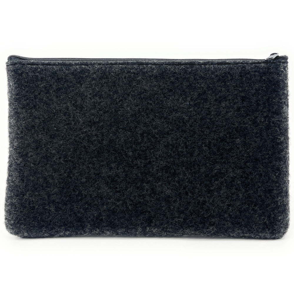 Trousse en feutrine écologique imprimée VICTORIA Gris foncé
