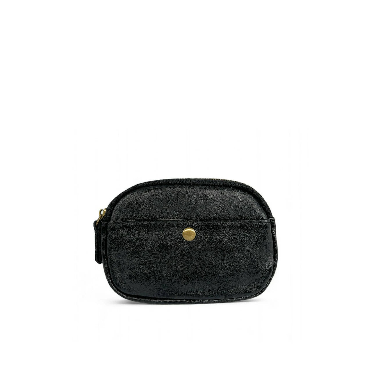 Pochette porte-monnaie en cuir irisé ZIPPY Noir irisé
