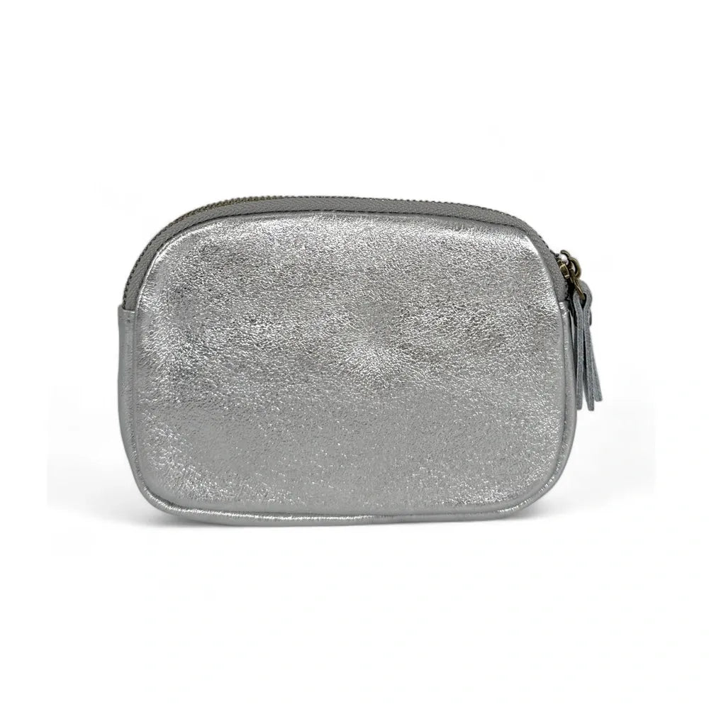 Pochette porte-monnaie en cuir irisé ZIPPY Argent clair