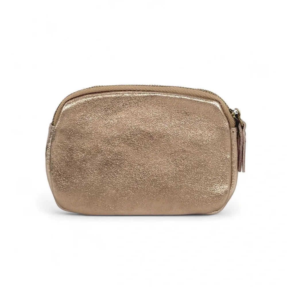 Pochette porte-monnaie en cuir irisé ZIPPY Champagne irisé