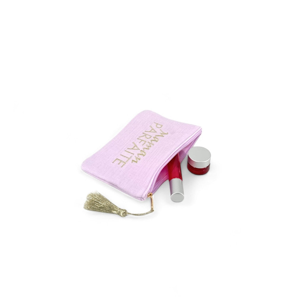 Trousse pochette en gaze de coton COCOON Maman Parfaite Mauve
