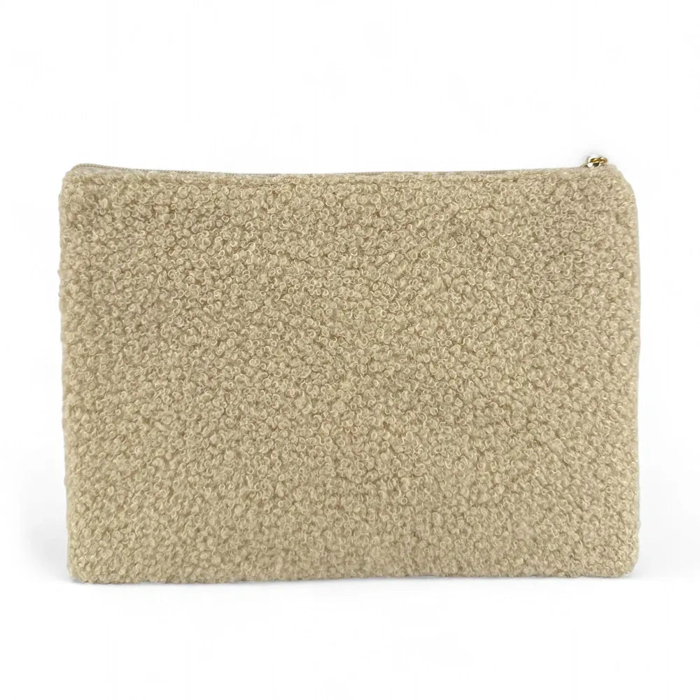 Trousse pochette en peluche MATAKI PILOU Naturel