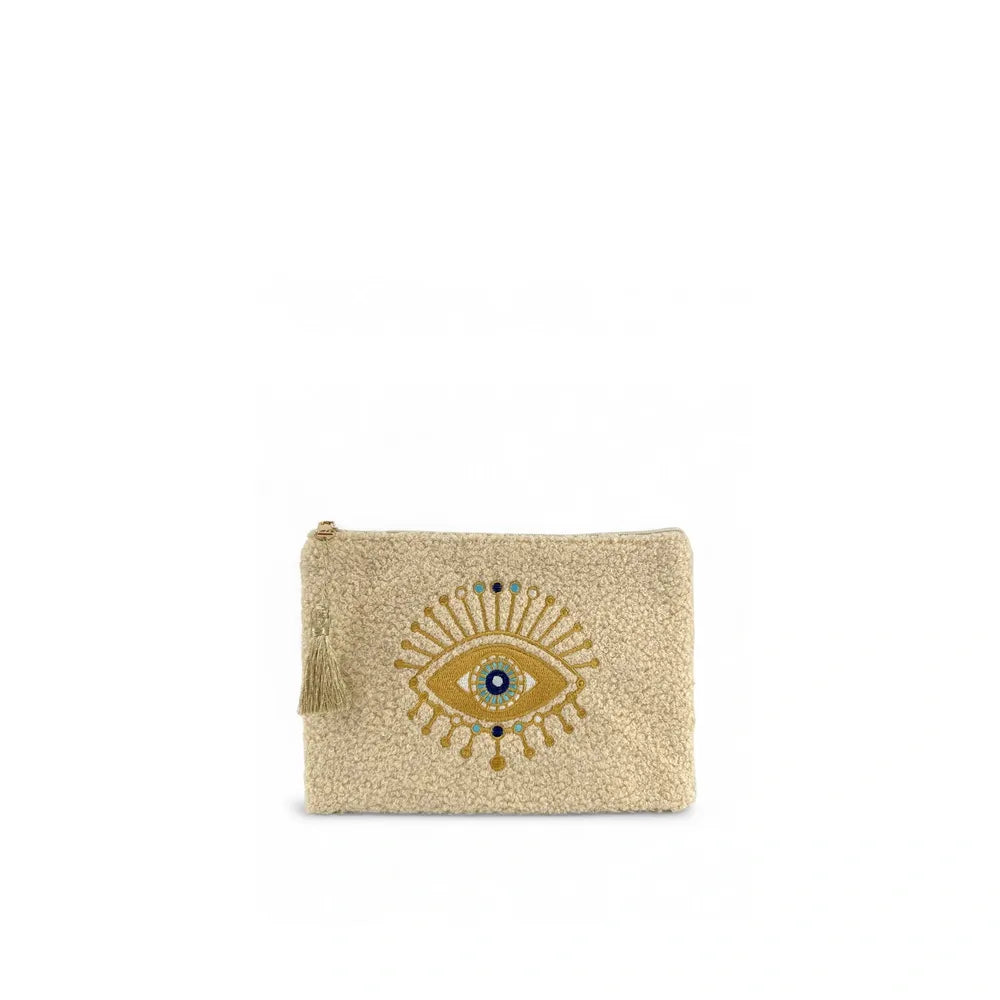 Trousse pochette en peluche MATAKI PILOU Naturel