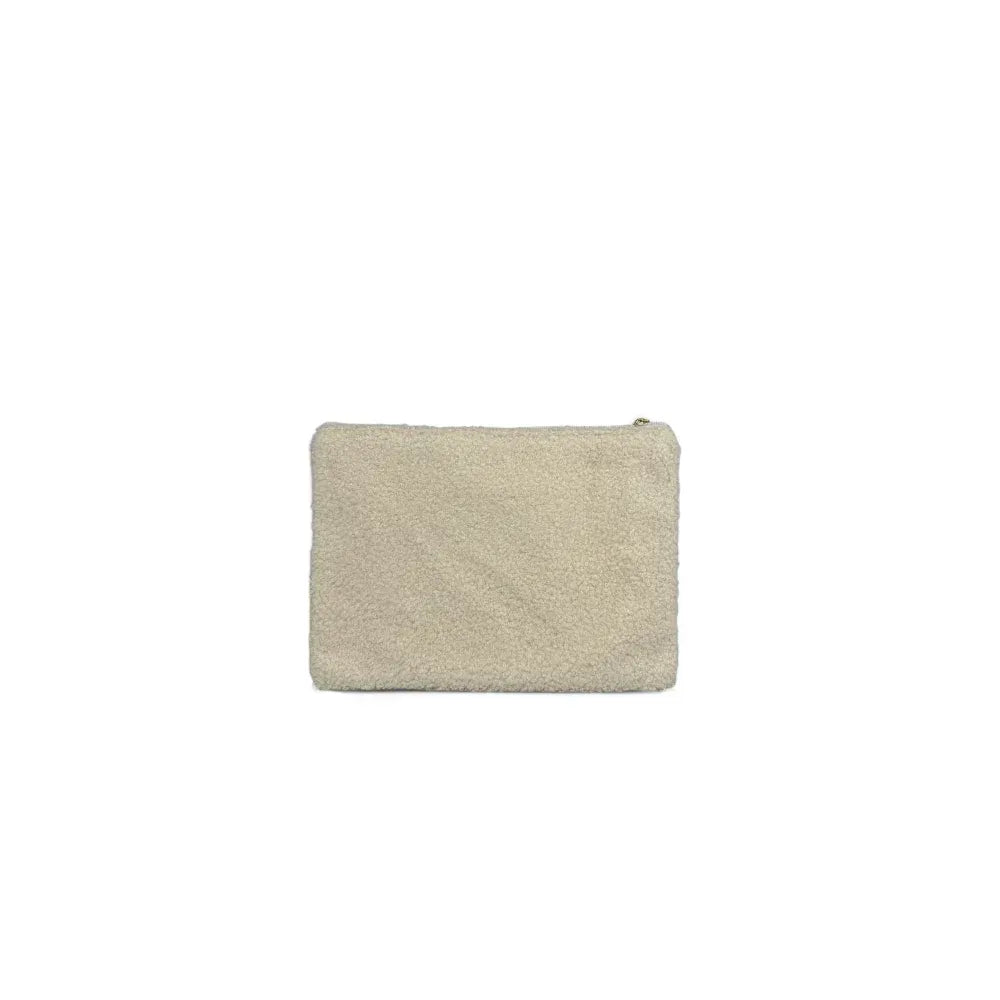 Trousse pochette en peluche PILOU COP'S Beige crème