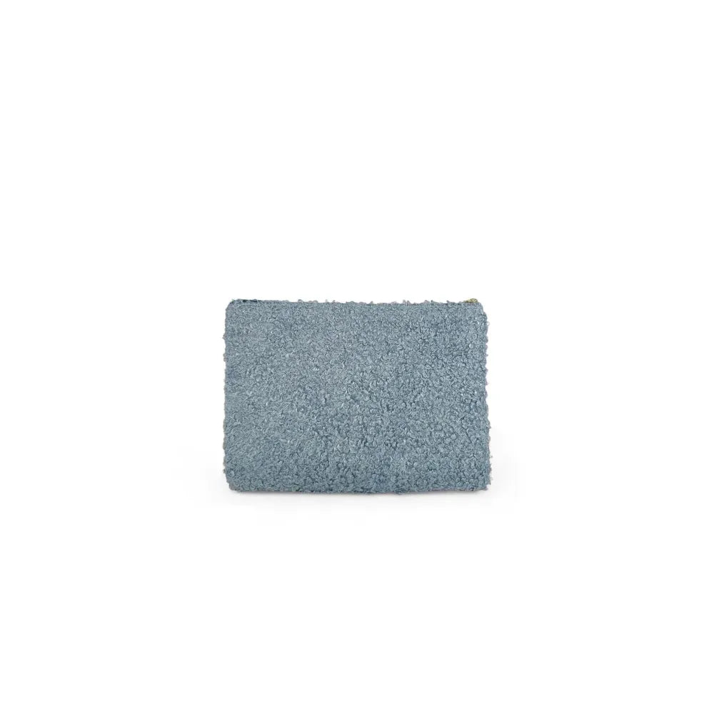 Trousse pochette en peluche PILOU COP'S Bleu glacier