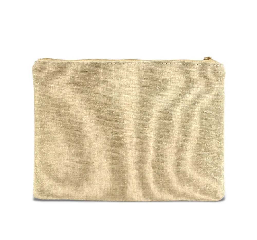 Trousse pochette en tissu brillant MATAKI GLOW Naturel