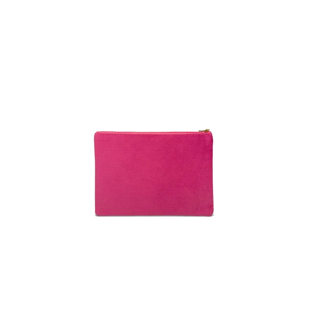 Trousse pochette en velours MATAKI VELOURS Rose fuchsia