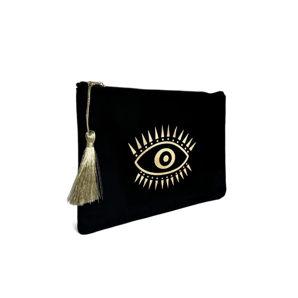 Trousse pochette en velours MATAKI VELOURS Noir