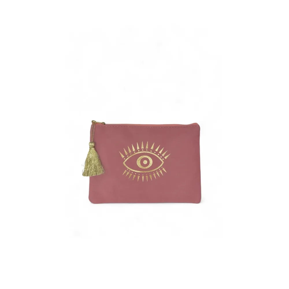 Trousse pochette en velours MATAKI VELOURS Rose pâle