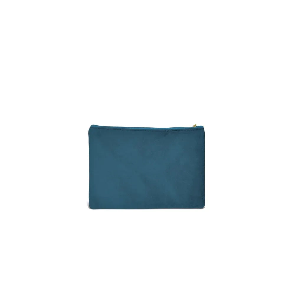 Trousse pochette en velours MATAKI VELOURS Bleu